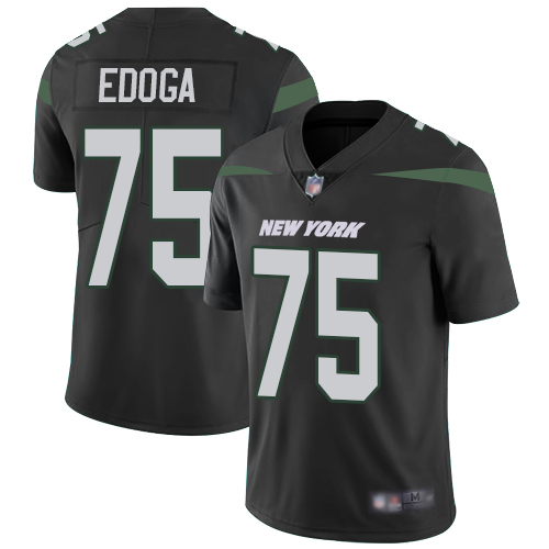 New York Jets Limited Black Men Chuma Edoga Alternate Jersey NFL Football #75 New York Jets
